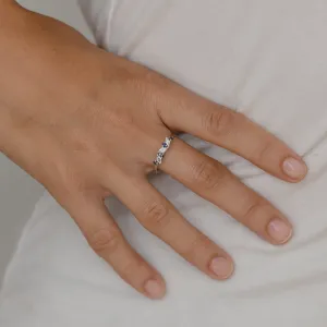 Gold ring with sapphires and diamonds VALLY Thumbnail