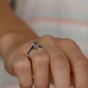 Unique gold ring with sapphire 0.5ct FLORA Thumbnail