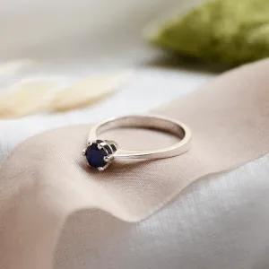 Unique gold ring with sapphire 0.5ct FLORA Thumbnail