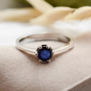 Unique gold ring with sapphire 0.5ct FLORA Thumbnail