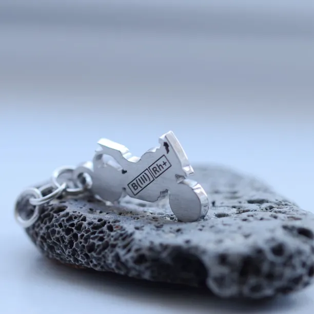 Men’s silver keychain with engraving SERI Image