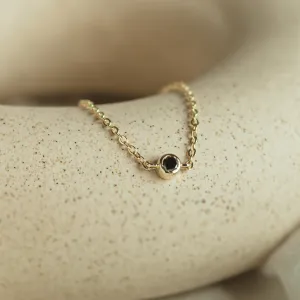 Gold bracelet with a black diamond BALA Thumbnail