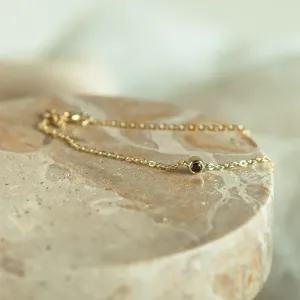 Gold bracelet with a black diamond BALA Thumbnail