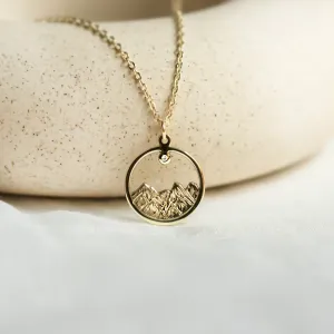 Gold pendant with a diamond EVEREST Thumbnail