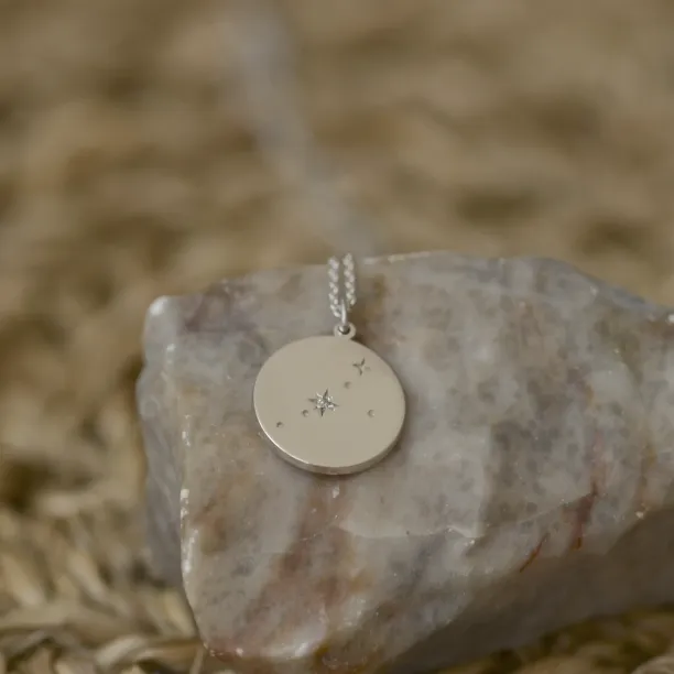 Silver pendant with a diamond ONTE Image