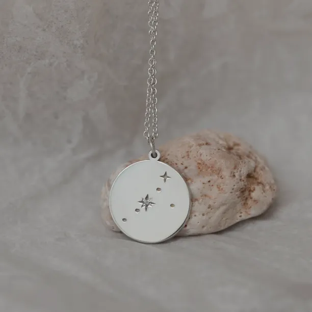 Silver pendant with a diamond ONTE Image