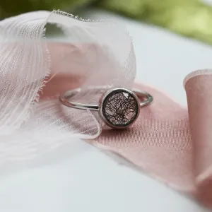 Gold ring with rutile quartz GRANADA Thumbnail