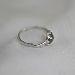 Gold ring with rutile quartz and diamonds HELLIN Thumbnail