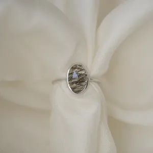 Gold ring with rutile quartz VALENCIA Thumbnail