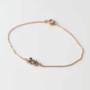 Gold bracelet with diamonds salt and pepper diamonds CLARE  Thumbnail