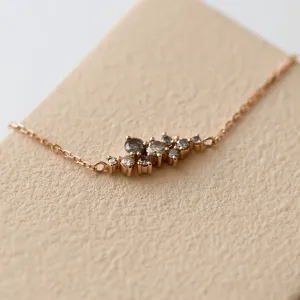 Gold bracelet with diamonds salt and pepper diamonds CLARE  Thumbnail