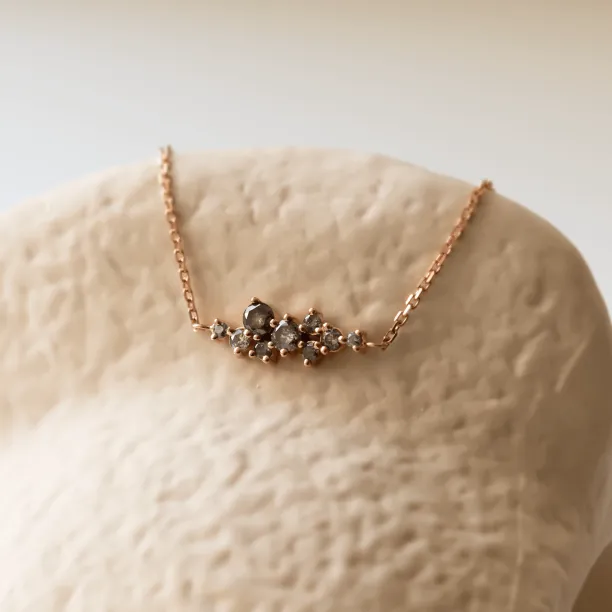 Gold bracelet with diamonds salt and pepper diamonds CLARE  Image