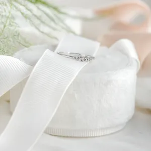 Gold ring with salt and pepper diamonds CLUSTER Thumbnail