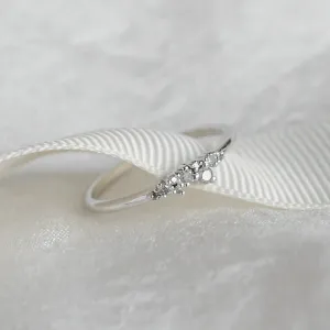 Gold ring with salt and pepper diamonds CLUSTER Thumbnail