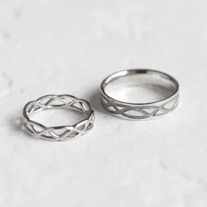 Matching wedding rings with ornament LESI Thumbnail