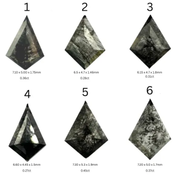 Solid gold ring with salt and pepper diamond ANZI Image