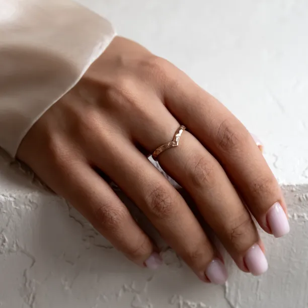 Wedding rings with matte faceted finish RIO Image