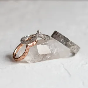 Wedding rings with matte faceted finish RIO Thumbnail
