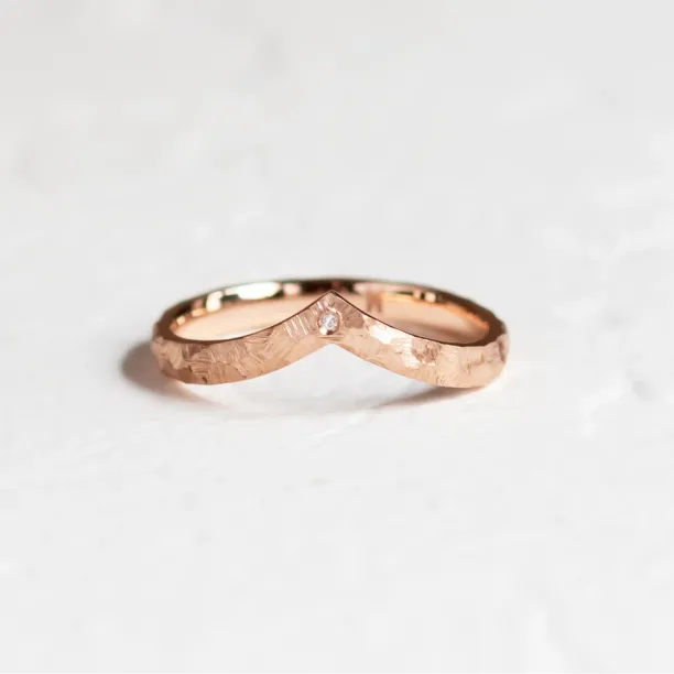 Wedding rings with matte faceted finish RIO Image
