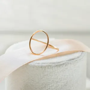 Minimalistic gold ring with the circle NORE Thumbnail