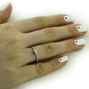 Minimalist gold ring with tiny heart LUSI	 Thumbnail