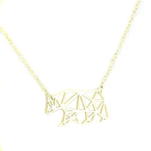 Solid gold polar bear necklace BALLE Thumbnail
