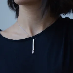 Gold enamel bar necklace VAVEN Thumbnail