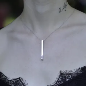 Gold enamel bar necklace VAVEN Thumbnail