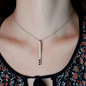 Gold enamel bar necklace VAVEN Thumbnail