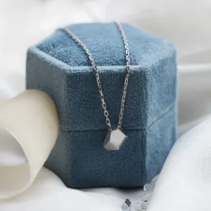 Solid gold necklace with faceted pendant RISO Thumbnail