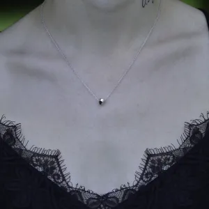 Solid gold necklace with faceted pendant RISO Thumbnail