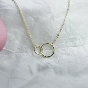 Minimalist gold necklace with rings VOVET Thumbnail