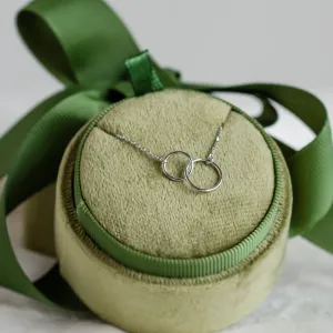 Minimalist gold necklace with rings VOVET Thumbnail