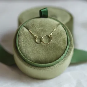 Minimalist gold necklace with rings VOVET Thumbnail