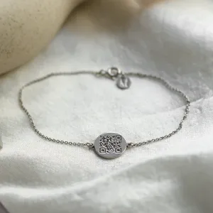 Personalised gold bracelet with QR-code ALEXA Thumbnail