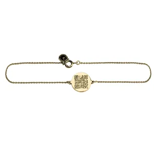 Personalised gold bracelet with QR-code ALEXA Thumbnail