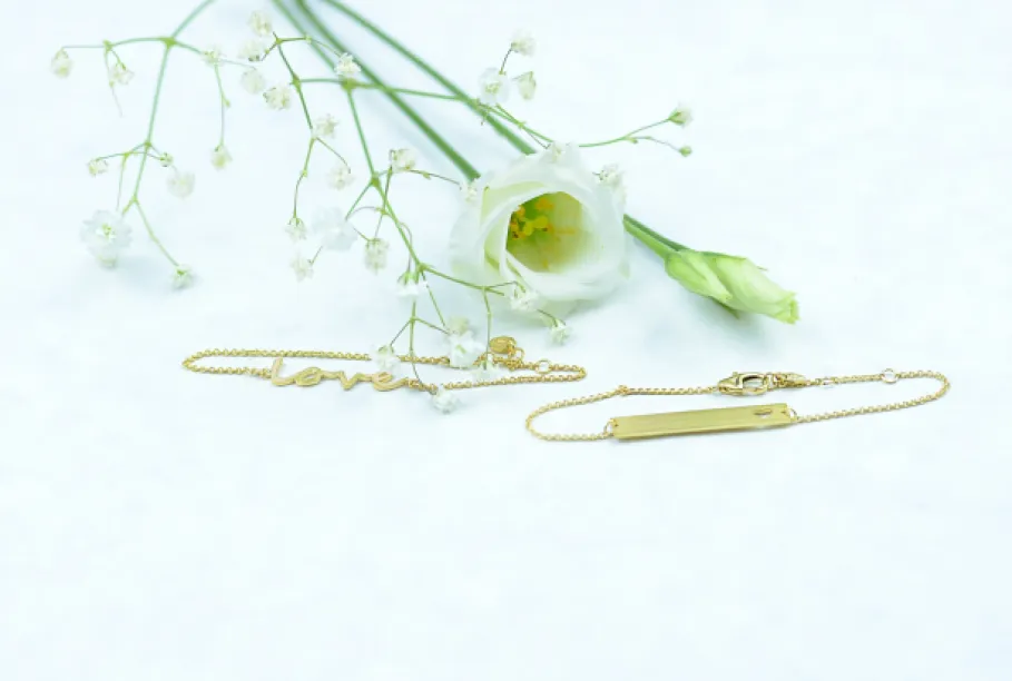 Gold bracelet with custom inscription Hamna Image