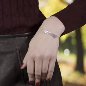 Minimalist gold bracelet with heart and engraving Renma Thumbnail