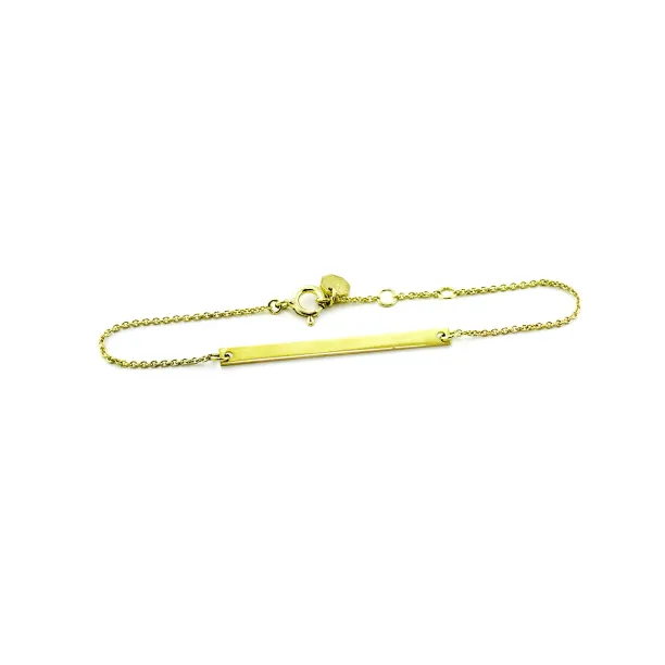 Minimalist gold bracelet with engraving Plofi Image