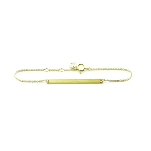 Minimalist gold bracelet with engraving Plofi Thumbnail