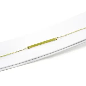 Minimalist gold bracelet with engraving Plofi Thumbnail