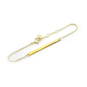 Minimalist gold bracelet with engraving Plofi Thumbnail