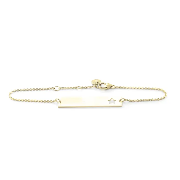 Gold bar bracelet with custom engraving REMA Image