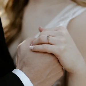 Gold ring with salt and pepper diamonds CLARA Thumbnail