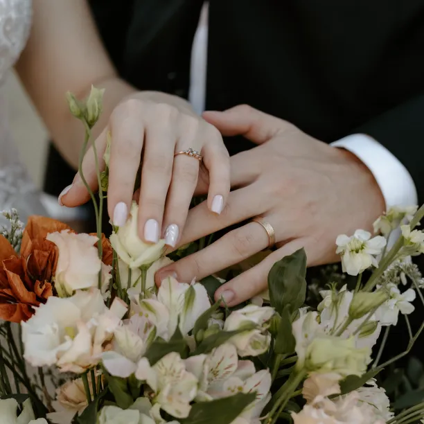 Gold ring with salt and pepper diamonds CLARA Image