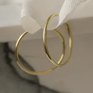 Gold hoop earrings MOZZA Thumbnail