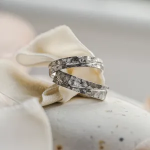 Gold wedding rings with scratched surface LUGO Thumbnail