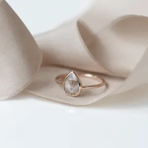 Gold ring with salt and pepper diamond XENA Thumbnail