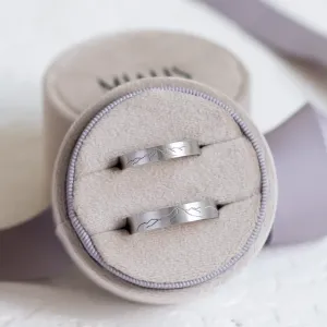 Gold wedding rings with engraved mountains TATRY  Thumbnail