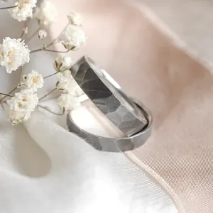 Hammered Wedding Rings made in gold PERU Thumbnail